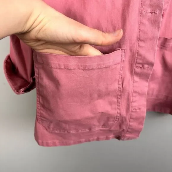 Sanctuary dusty mauve pink Shacket field anorak utility jacket - Picture 5 of 9